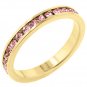 14k Gold Bonded Round Cut Clear CZ Stacker Ring