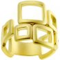 14k Gold Matte Square Art Deco Ring