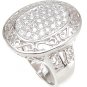 New 925 Sterling Silver CZ Antique Style Ring