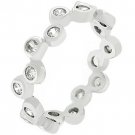 NEW White Gold Silver CZ Eternity Ring