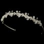 Silver Swarovski Rhinestone Pearl Headband Tiara