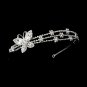 Silver Clear Rhinestone Butterfly Headband Tiara