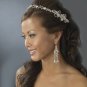 Silver Floral Rhinestone Crystal Bridal Headband Tiara