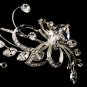 Silver Rhinestone Crystal Floral  Headband Tiara