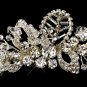 Silver Rhinestone Beaded Leaf Floral Headband Tiara