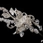 Silver Rhinestone Crystal Flower Headband Tiara