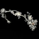 Silver Swarovski Crystal AB Flower Headband Tiara