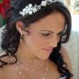 Silver Swarovski Crystal AB Flower Headband Tiara