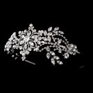 Silver Elegant Swarovski Crystal Pearl Headband Tiara