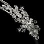 Silver Rhinestone Floral Crystal Headband Tiara