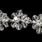 Silver Swarovski Rhinestone Flower Headband Tiara