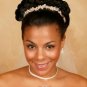 Silver Swarovski Mocha Pearl Headband Tiara