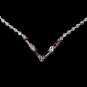Silver Light Amethyst Crystal  Necklace Earring Set