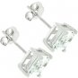NEW White Gold 925 Sterling Silver Studs CZ Earrings