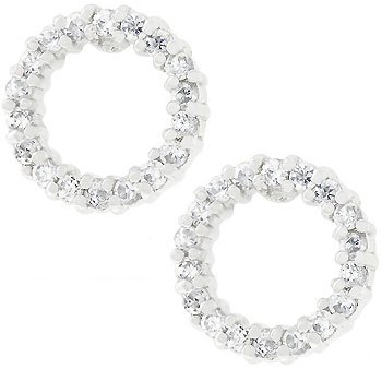 New 925 Sterling Silver CZ Le Cirque Earrings