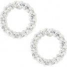 New 925 Sterling Silver CZ Le Cirque Earrings