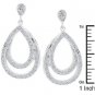 NEW White Gold Silver Evening Drop CZ Earrings