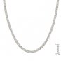 NEW White Gold Silver  Necklace CZ Trillion Cut Clear