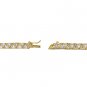 NEW 14K Gold Necklace Pronged Trillion Cut Clear