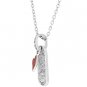 NEW Whote Gold CZ Doggy Tag Pendant Necklace