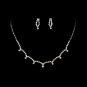 Silver AB Clear Crystal Necklace Earring Set