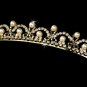 Gold Crystal Ivory Pearl Fairy Tale Tiara Headband