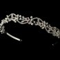 Silver Burgundy Rhinestone Crystal Tiara Headband