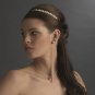Silver Rhinestone Crystal Ivory Pearl Headband Tiara