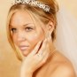 Silver Rhinestone Crystal Pearl Floral Tiara Headband