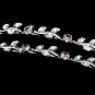 Silver Light Amethyst Crystal Vine Headband Tiara