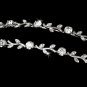 Silver Clear Crystal Double Vine Headband Tiara