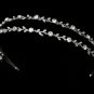 Silver Clear Crystal Double Vine Headband Tiara