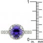 NEW White Gold Tanzanite CZ Fashion Ring
