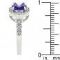 NEW White Gold Tanzanite CZ Fashion Ring