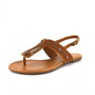 Whisky Studded T Strap Flat Sandal Womens Shoes