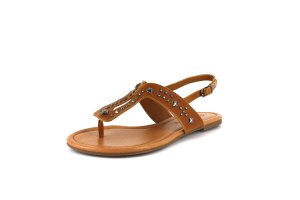 Whisky Studded T Strap Flat Sandal Womens Shoes