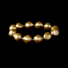 Simple Gold Pearl Stretch Bracelet