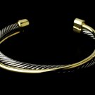 Silver Snake Coil Gold Designer Bangle Bracelet