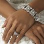 Silver Exquisite Rhinestone Crystal Stretch Bracelet
