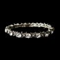 Silver Clear CZ Crystal Bloom Stretch Bracelet