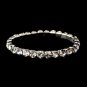 Silver Clear Cubic Zirconia Stretch Bracelet