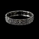 Silver Vintage Rhinestone Crystal Stretch Bracelet