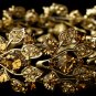 Gold Colorado Rhinestone Crystal Leaf Bracelet