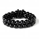 Black Pearl Double Strand Stretch Bracelets