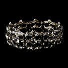 Silver Rhinestone Crystal Stretch Bracelet