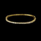 Gold Simple Cubic Zirconia Bridal Bangle Bracelet