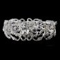 Silver Rhinestone Crystal Bridal Cuff Bracelet
