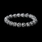 Silver Rhinestone Crystal Ball Stretch Bracelet