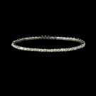 Silver Clear Rhinestone Stretch Bracelet