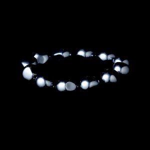 Simple Hematite Pearl Stretch Bracelet